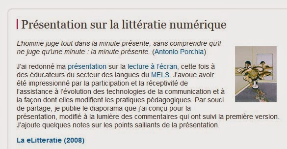 La litteratie numérique : François Guité