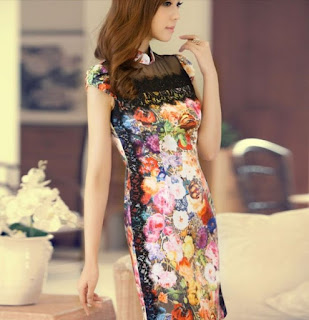 Trend busana dress wanita motif bunga masa kini