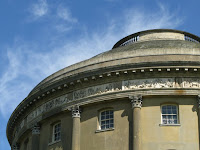 Part of Ickworth House against a summer sky