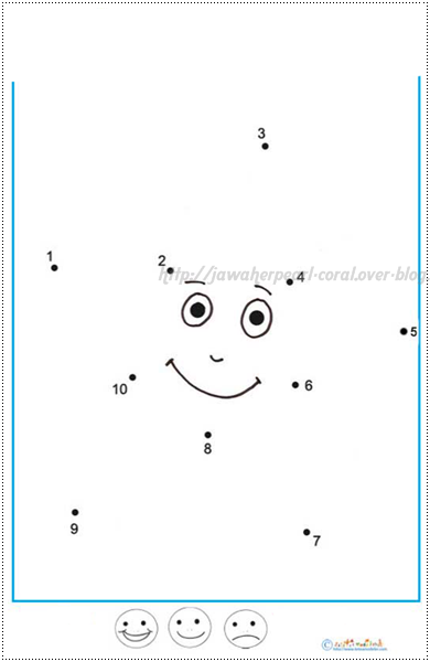 لبيب و لبيبة توصيلات للأرقام بصور مسلية تلوين و توصيل