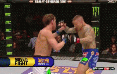 Ross Pearson Knocks Out Sam Stout UFC 185