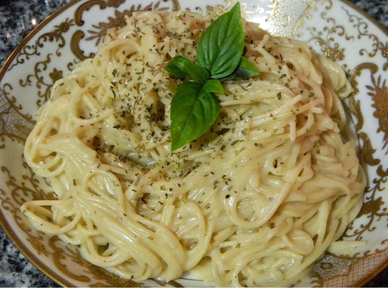 The Cook At Home Dad "Guiltless" Angel Hair Alfredo