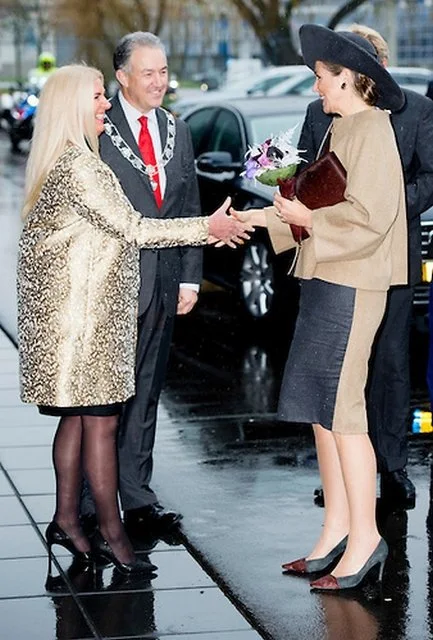 Queen Maxima of The Netherlands visits the new building of Schmidt Zeevis