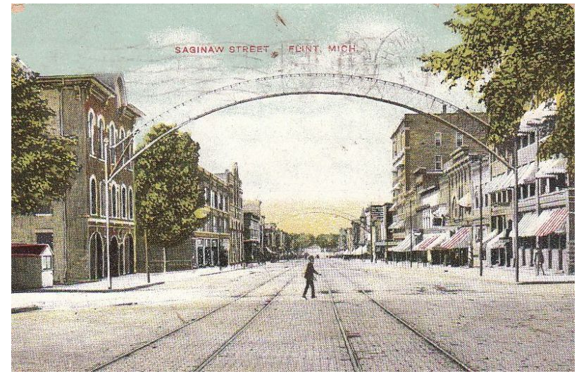 Flint Expatriates Flint Postcards Saginaw Street