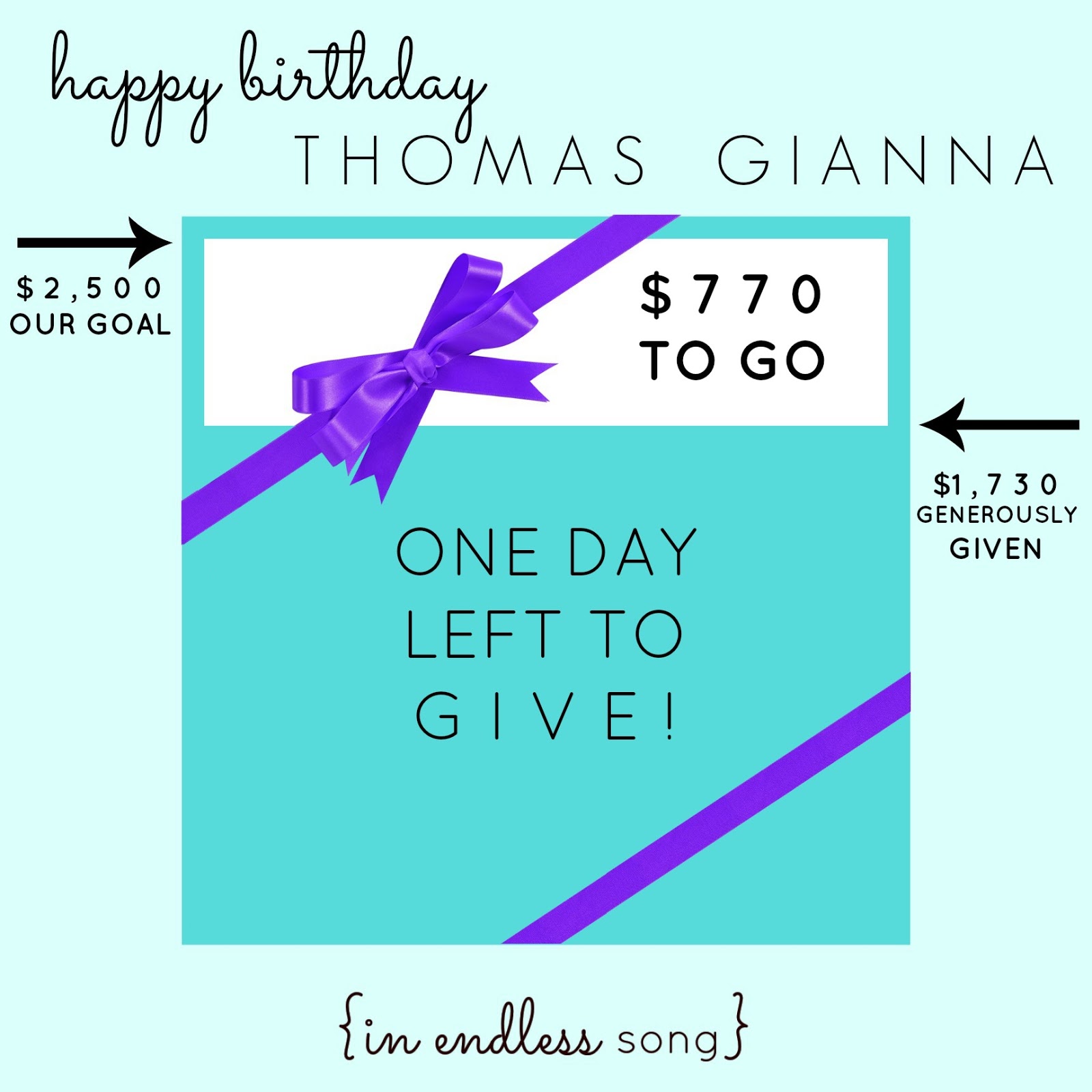 In Endless Song: A Birthday Gift for Thomas Gianna - Please Join Us1600 x 1600