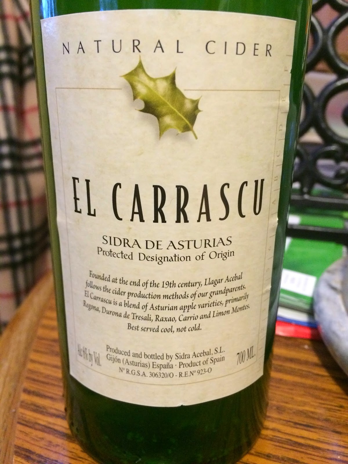The Passionate Foodie Asturian Cider Sidra Acebal "El Carrascu"