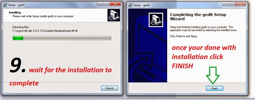 cygwin gedit cygwin gedit