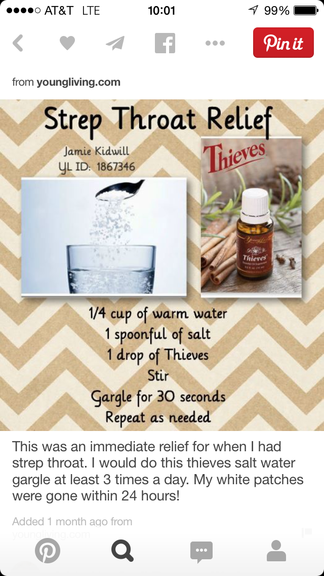 Home Remedy for Strep Throat Young Living Essential Oils Uses for