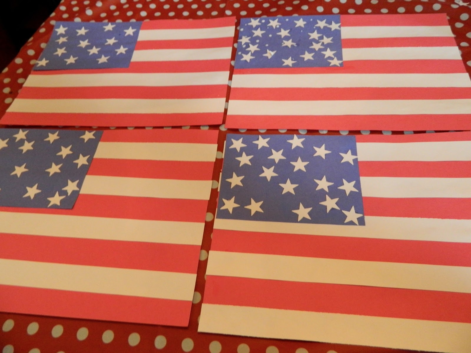 the vintage umbrella construction paper flags