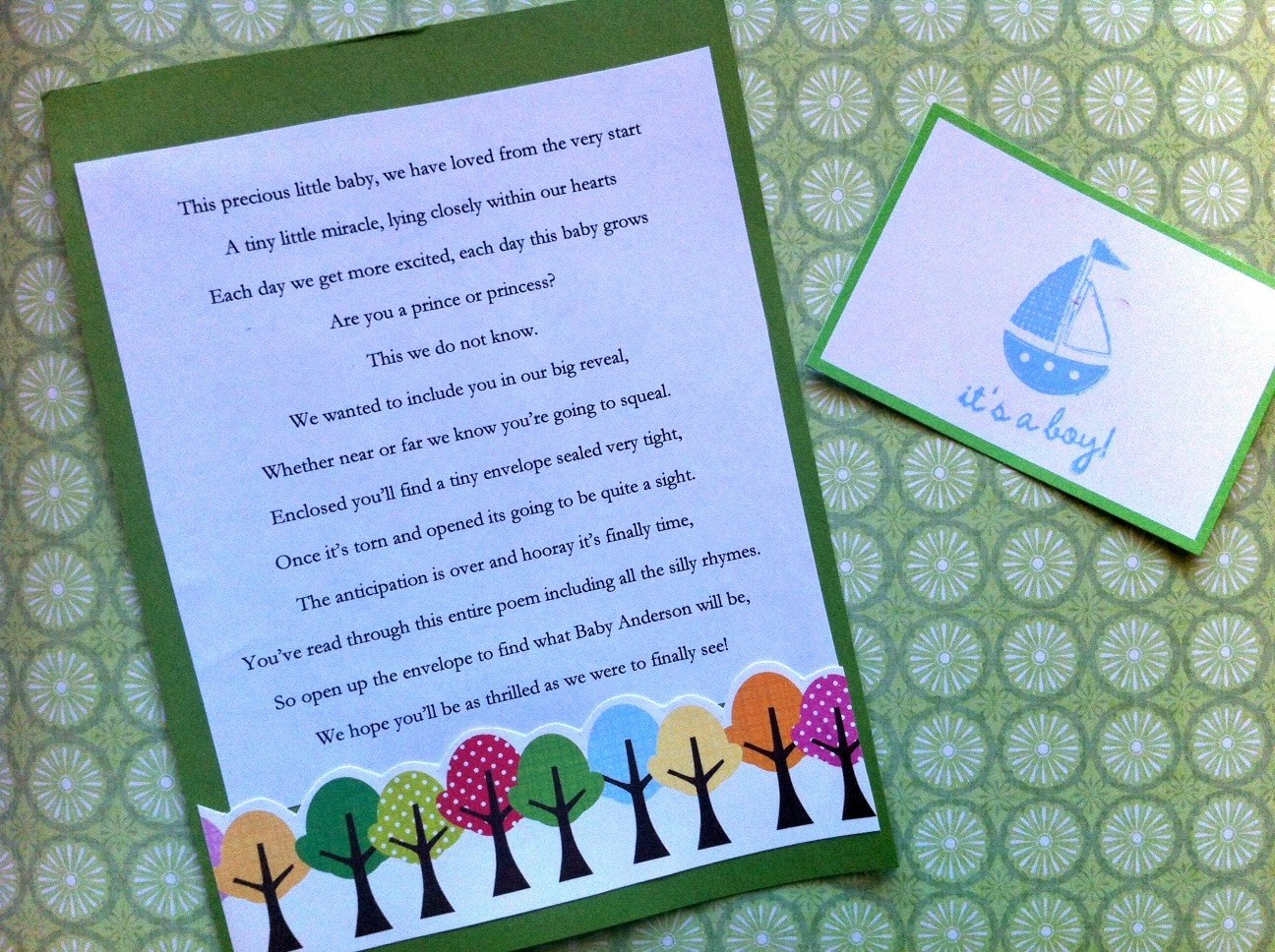 Gender reveal poem - YouTube