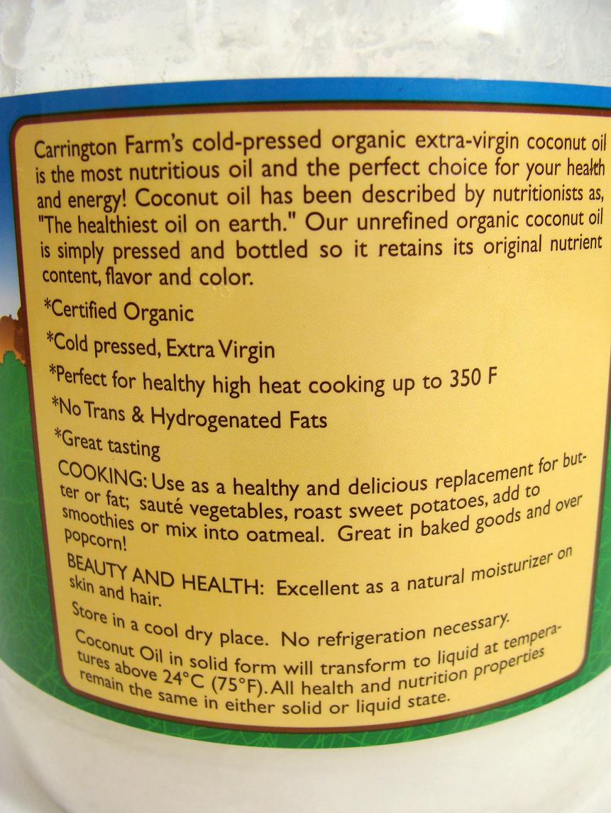 Carrington Farms Organic Coconut Oil Product Review
