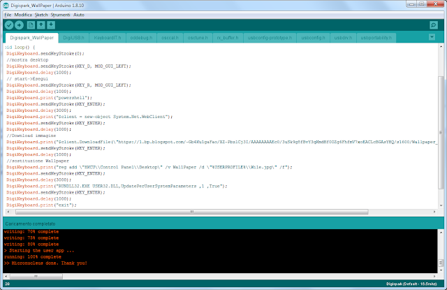 Digispark, Programmazione tramite IDE Arduino Digispark, Programmazione tramite IDE Arduino