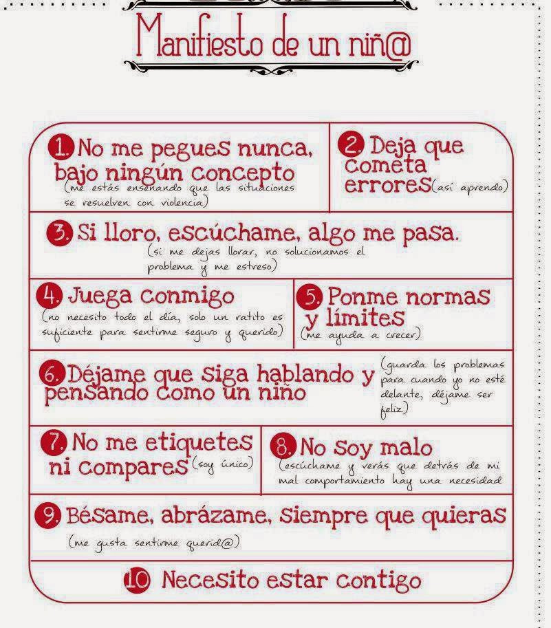 MANIFIESTO DE UN NIÑO