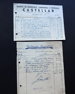 TALLERES DE CARPINTERIA - EBANISTERIA - FUNERARIA CASTELLAR BINEFAR 1952-57 TALLERES DE CARPINTERIA - EBANISTERIA - FUNERARIA CASTELLAR BINEFAR 1952-57
