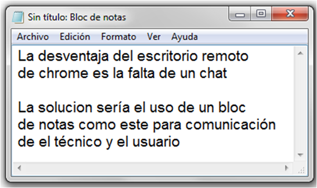 observación en el escritorio remoto de chrome