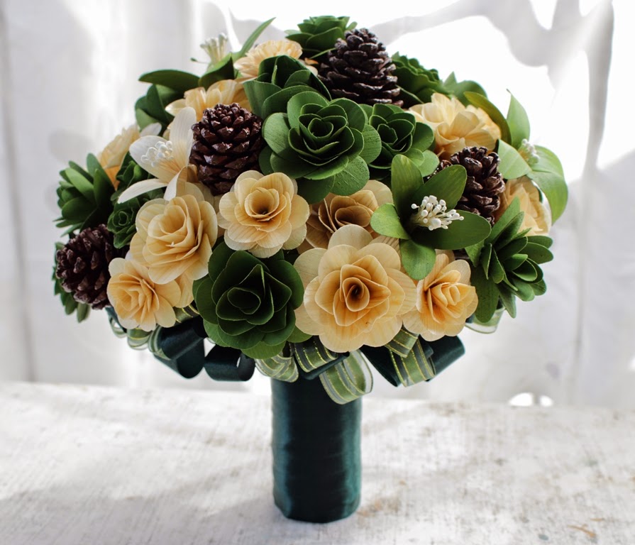 Moss Woodland Wedding Wedding Bouquets Made of Natural Birch and Moss