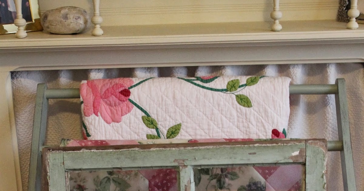 Dens gens Creatifs QUILT RACK FOR SPRING FIREPLACE DISPLAY