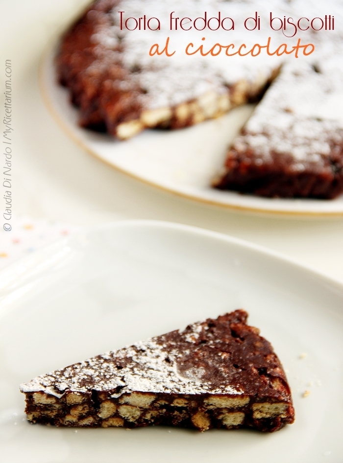 Torta Fredda Con Biscotti Secchi Sbriciolati E Cioccolato