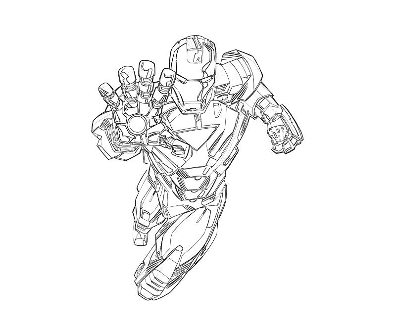 Printable Marvel Ultimate Alliance 2 Iron Man Ability Coloring Pages title=