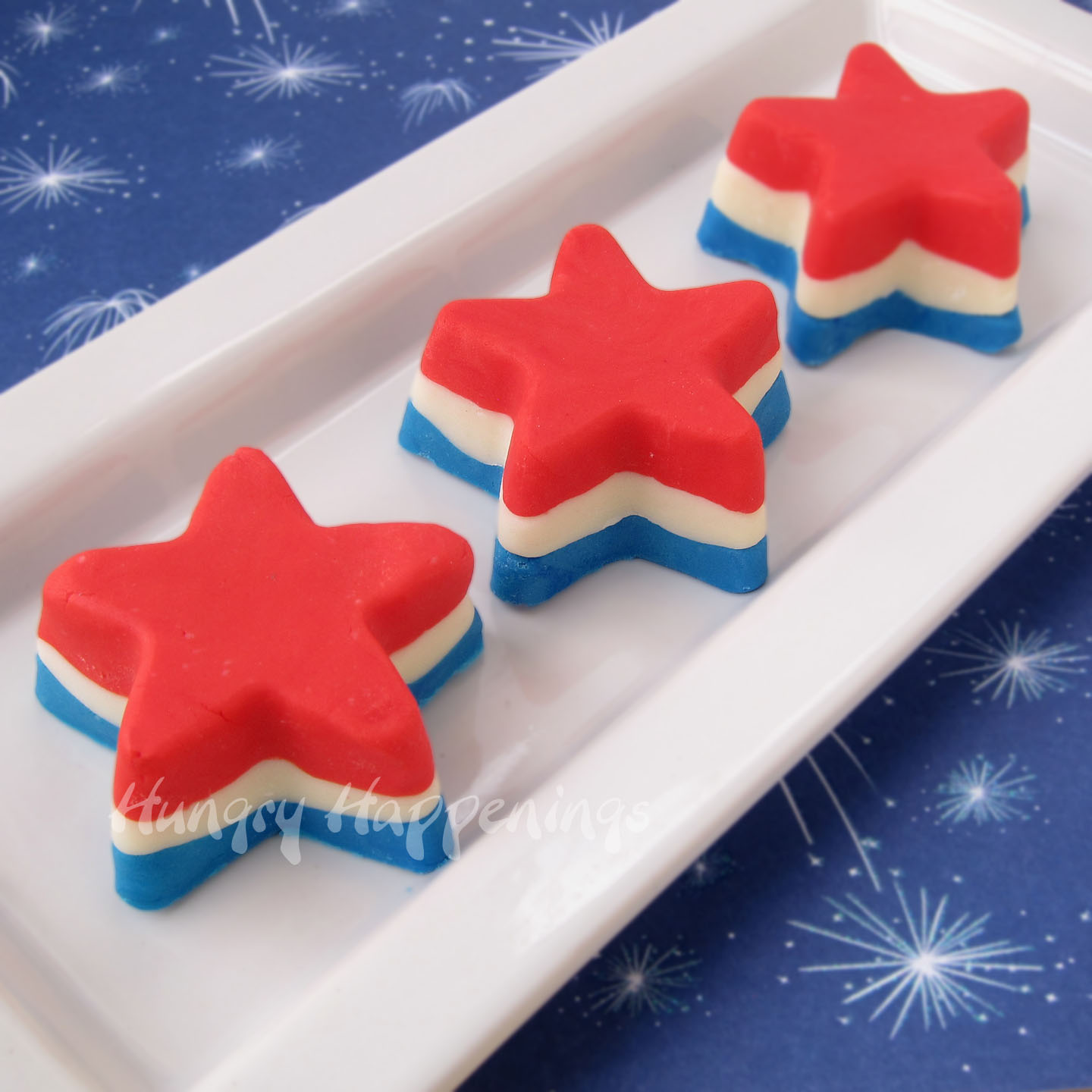 4th of July <b>Dessert</b> - <b>Red, White, and Blue</b> Fudge Stars - Hungry ...