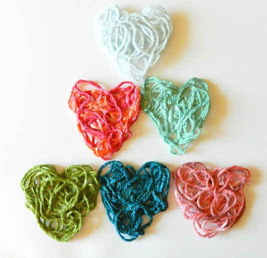Grow Creative Blog Starched Yarn Hearts