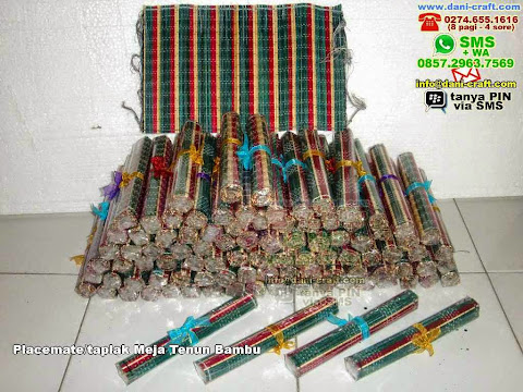 Placematetaplak Meja Tenun Bambu Bambu Lidi Yogyakarta