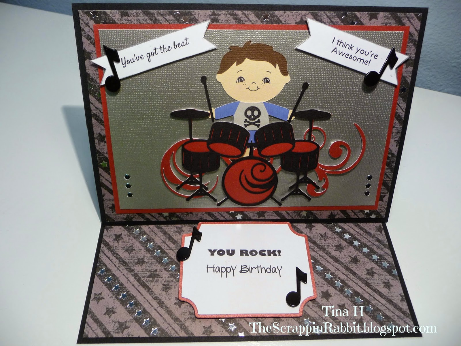 The Scrappin Rabbit Happy Birthday to my Drummer Boy!