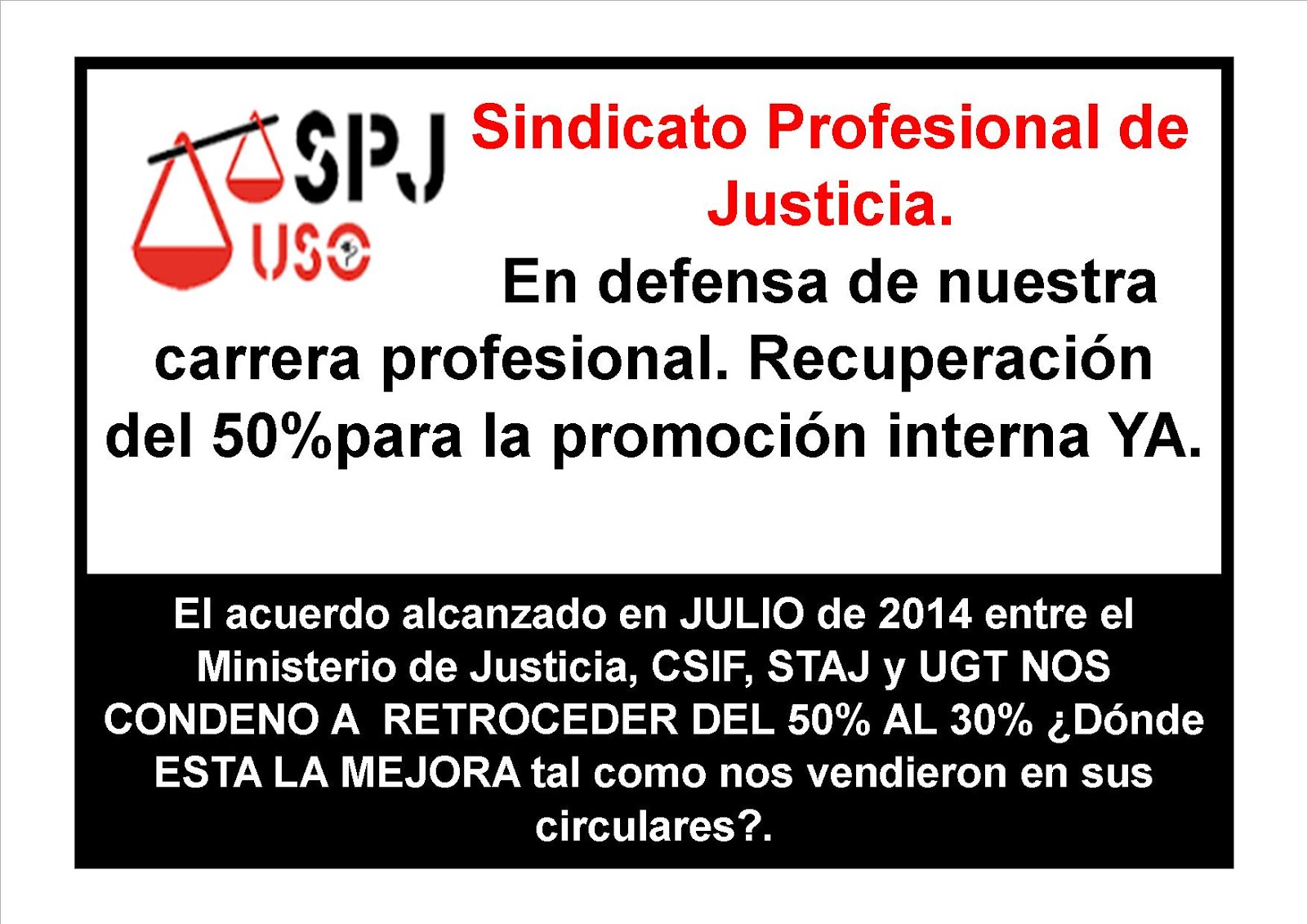 SPJ-USO EN LUCHA POR NUESTRA CARRERA PROFESIONAL