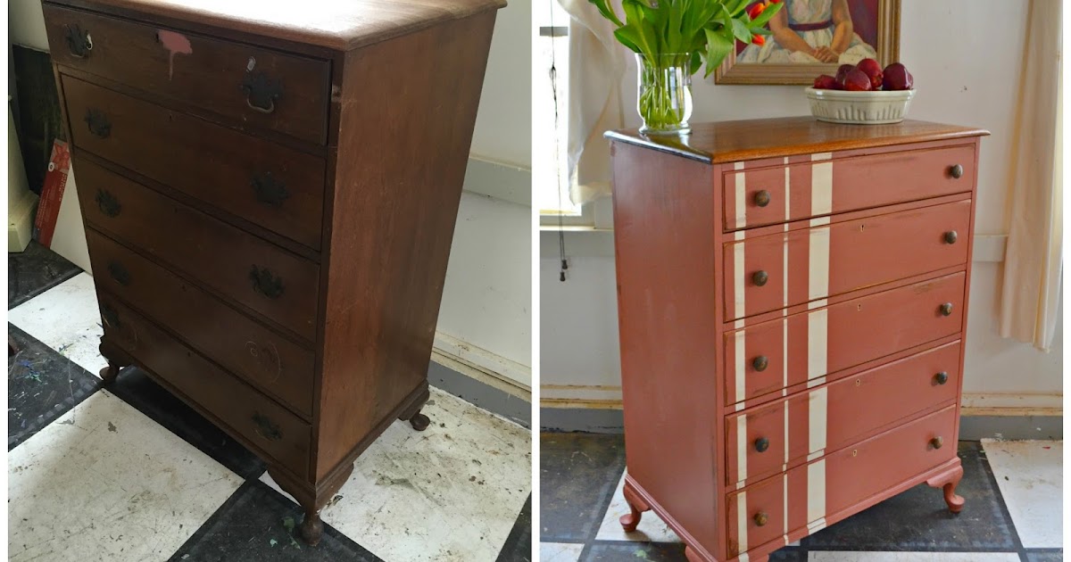 Heir and Space A Mahogany Dresser in Rose and Stripes