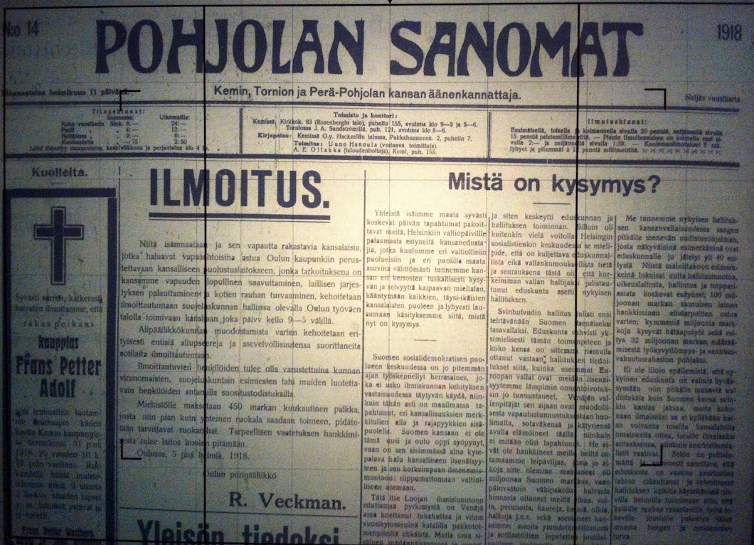 Pohjolan Sanomat 11.2.1918
