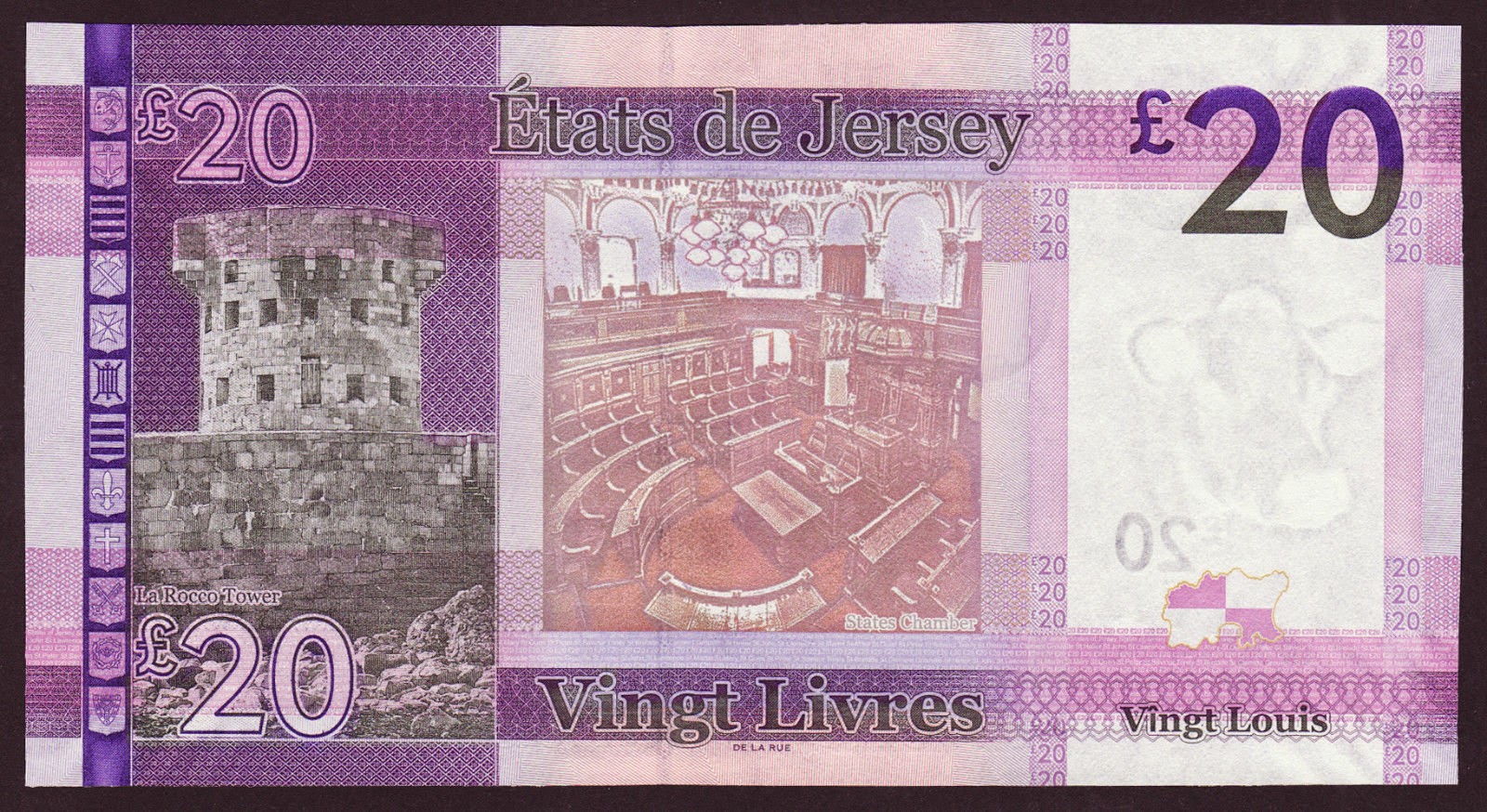 Jersey 20 Pounds banknote 2010 Queen Elizabeth IIWorld Banknotes