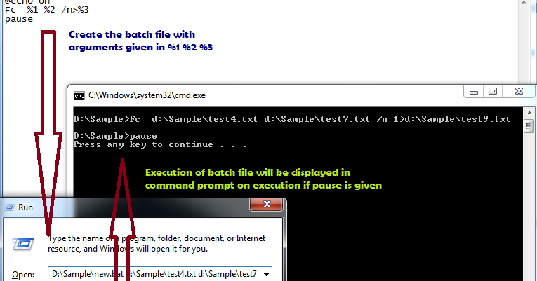 How to Create Batch File and Run on the Command Prompt 
