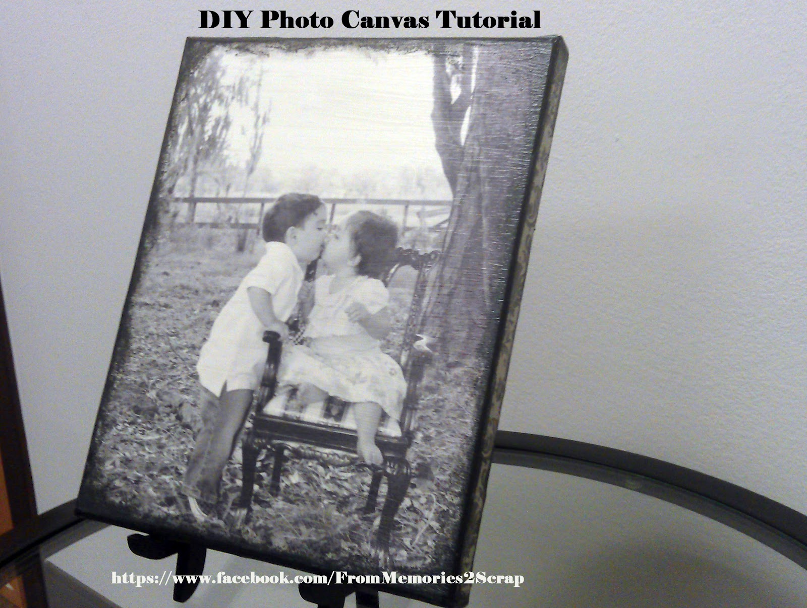 From Memories 2 Scrap EASY Tutorial DIY Photo Canvas