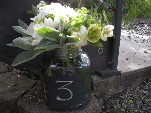  using chalkboard paint to number your tables for weddings and events