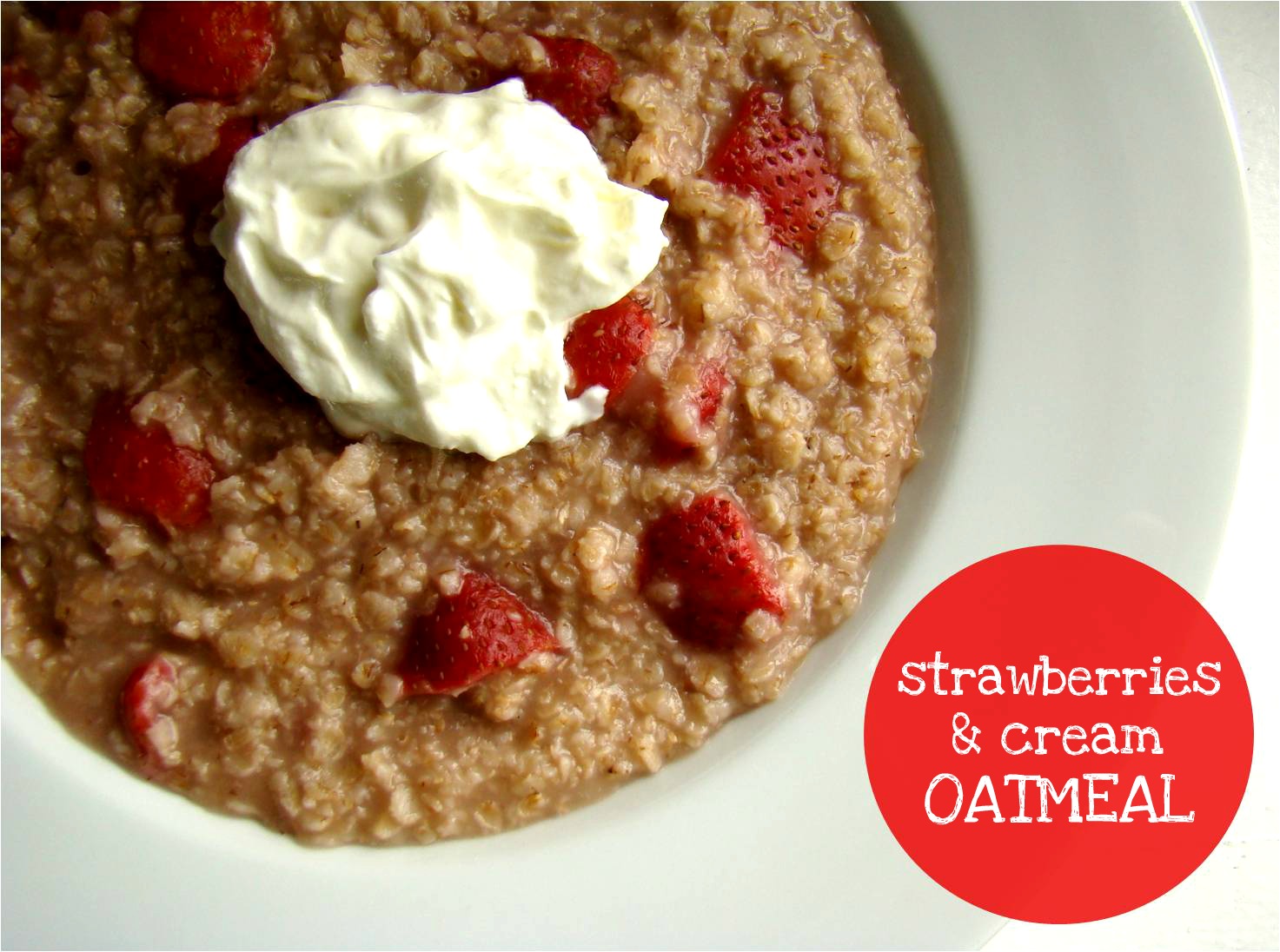 Strawberries & cream oatmeal