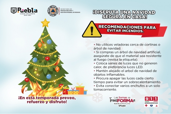 Protección Civil Municipal emite recomendaciones para temporada decembrina