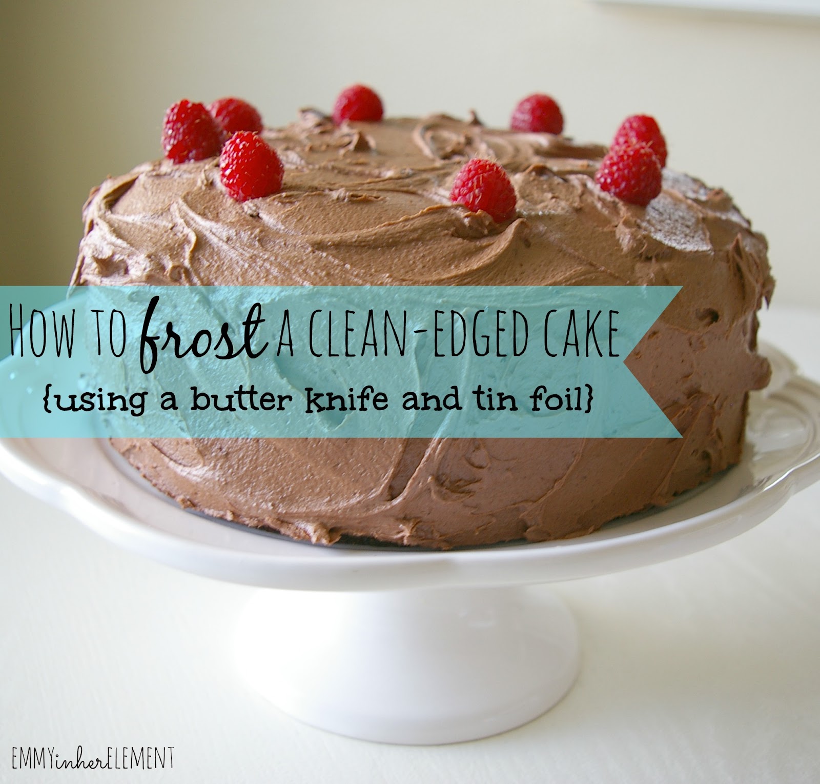 Emmy in her Element How to frost a beautiful cake with a butter knife