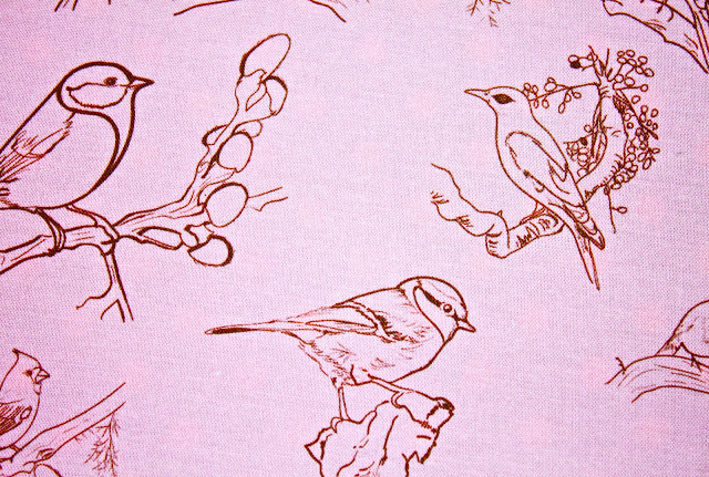 toile, designer fabric, costume textile, cotton, birds