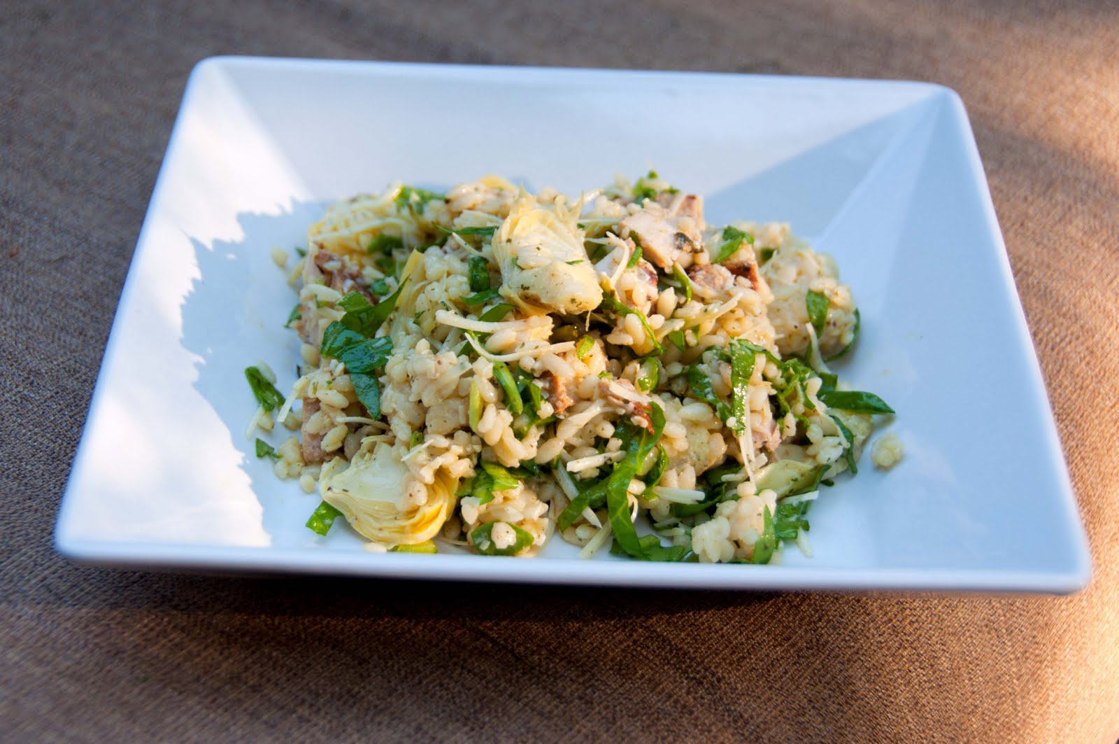 Aesthetic Nest Cooking Orzo Pasta with Tarragon, Chicken, Artichoke