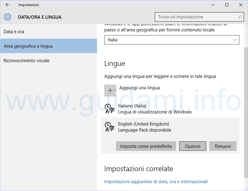 Windows Vista Cambio Lingua