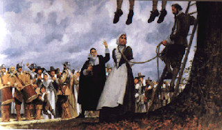 painting of the hanging of Mary Dyer