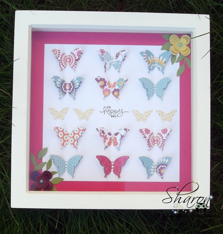 All Inked Up Stampin Up Butterfly Box Frame Picture