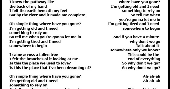 Lyrics Picture Somewhere Only We Know By Keane lyrics picture blogger