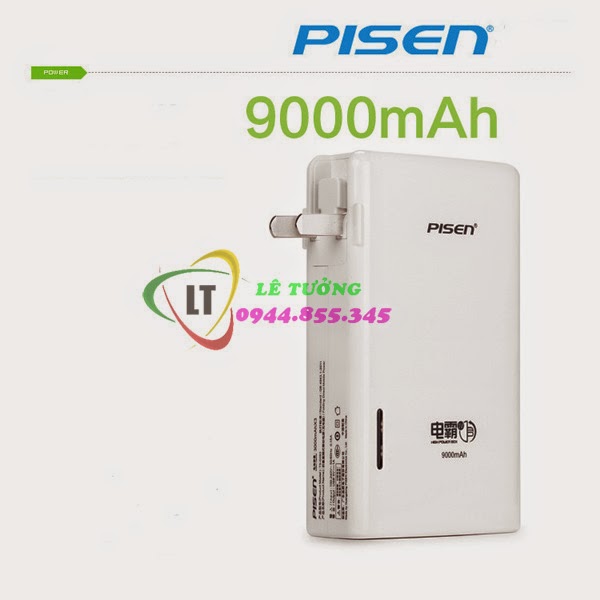 Sạc pin dự phòng Pisen 9000 mAh Hight Power Box chính hãng