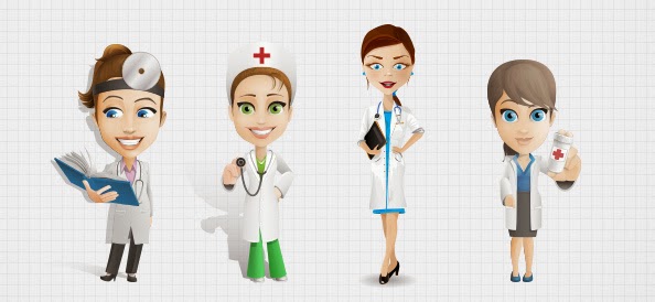 Female_Doctor_Vector_Characters_Set_small_preview.jpg