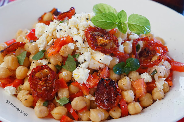 Chickpea Salad with Roasted Tomatoes