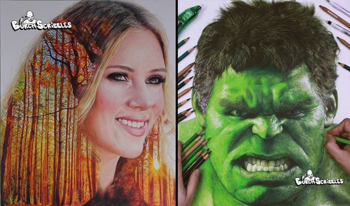 00-Burch-Scribbles-Photo-Realistic-Drawings-of-Celebrities-and-Friends