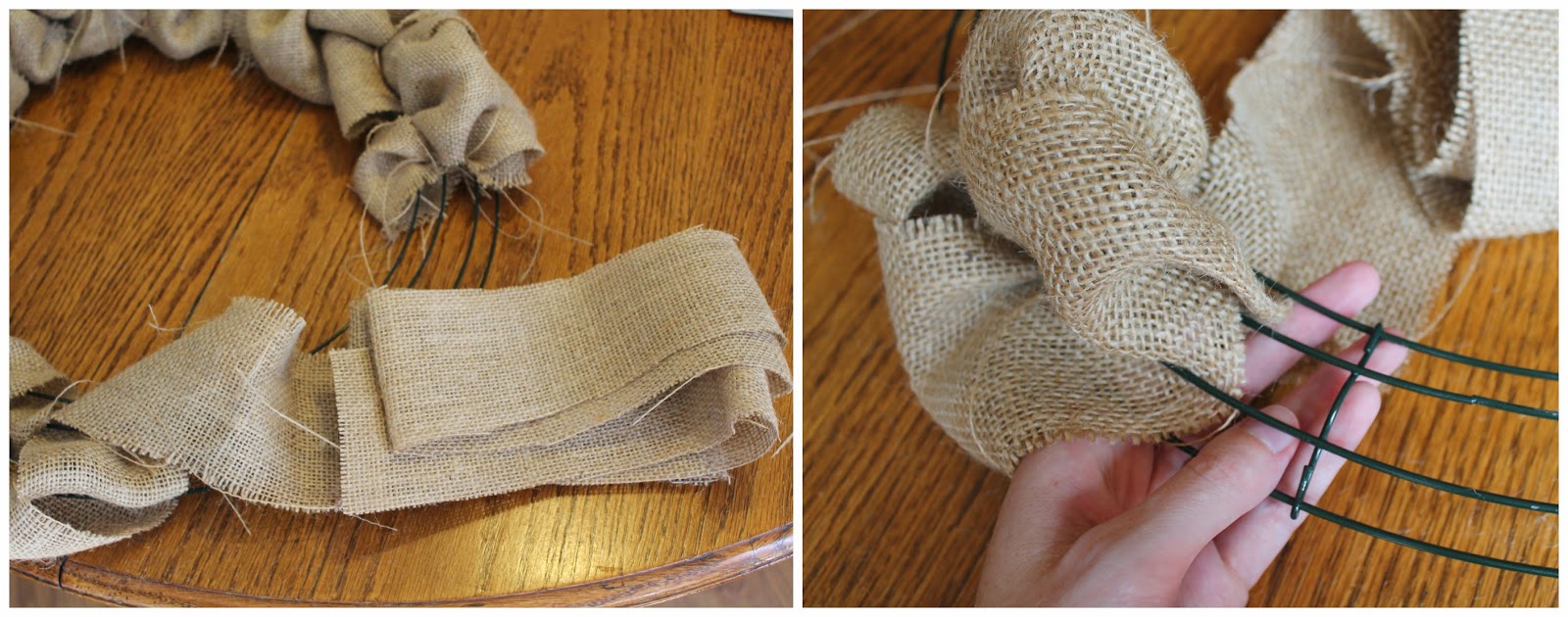 Freshly Completed Easily Changeable Burlap Wreath