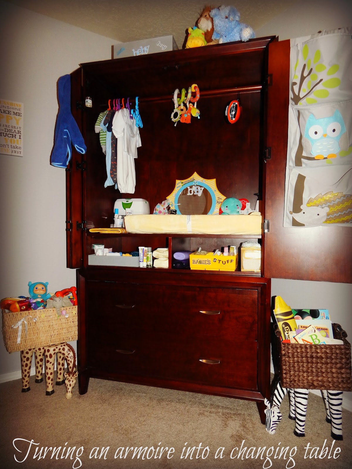 All My Favorites Turning an Armoire into a Changing Table