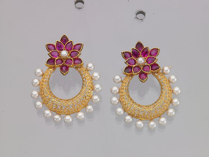 Indian Jewellery and Clothing Elegant earrings from Kushal's fashion
